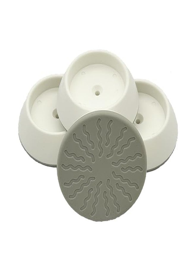 VMAISI 4 Pack Baby Extender Extension-M8(8mm) Child Safety Pressure Mounted Baby Gate Threaded Spindle Rods Replacement Parts Bundle with Wall Protector for Stairs Cup Guard (White, 8MM) - Image 4