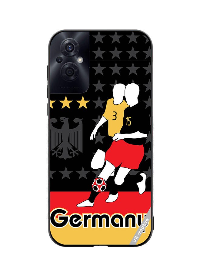 VR CREATIVE Protective Case Cover For Oppo Reno8 Z Germany Football Soccer Players Design Multicolour - Image 1