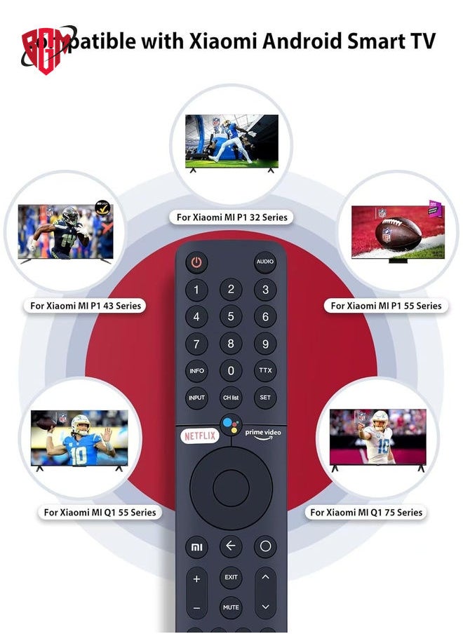 XMRM-19 Voice Remote For Xiaomi Smart TV LCD LED Replacement Remote For Xiaomi Mi P1 32 43 55 Q1 75 Series Android Smart TV L32M6-6AEU L50M6-6AEU L55M6-6ESG L75M6-ESG