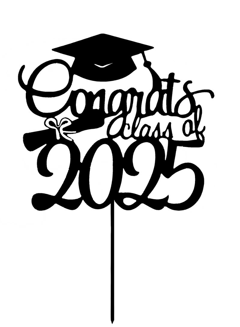 "CONGRATULATION 2025" Graduation cake topers, best gifts for Graduation party celebration, Graduation gifts, Graduation decor - Image 1