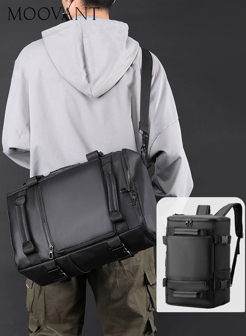 موفانت حقيبة ظهر كبيرة السعة، حقيبة ظهر أنيقة للكمبيوتر المحمول مقاس 16 بوصة، حقيبة كتف متعددة الجيوب، حقيبة ظهر للسفر للأعمال، حقيبة يد، 44 × 31 × 18 سم، أسود - Image 1