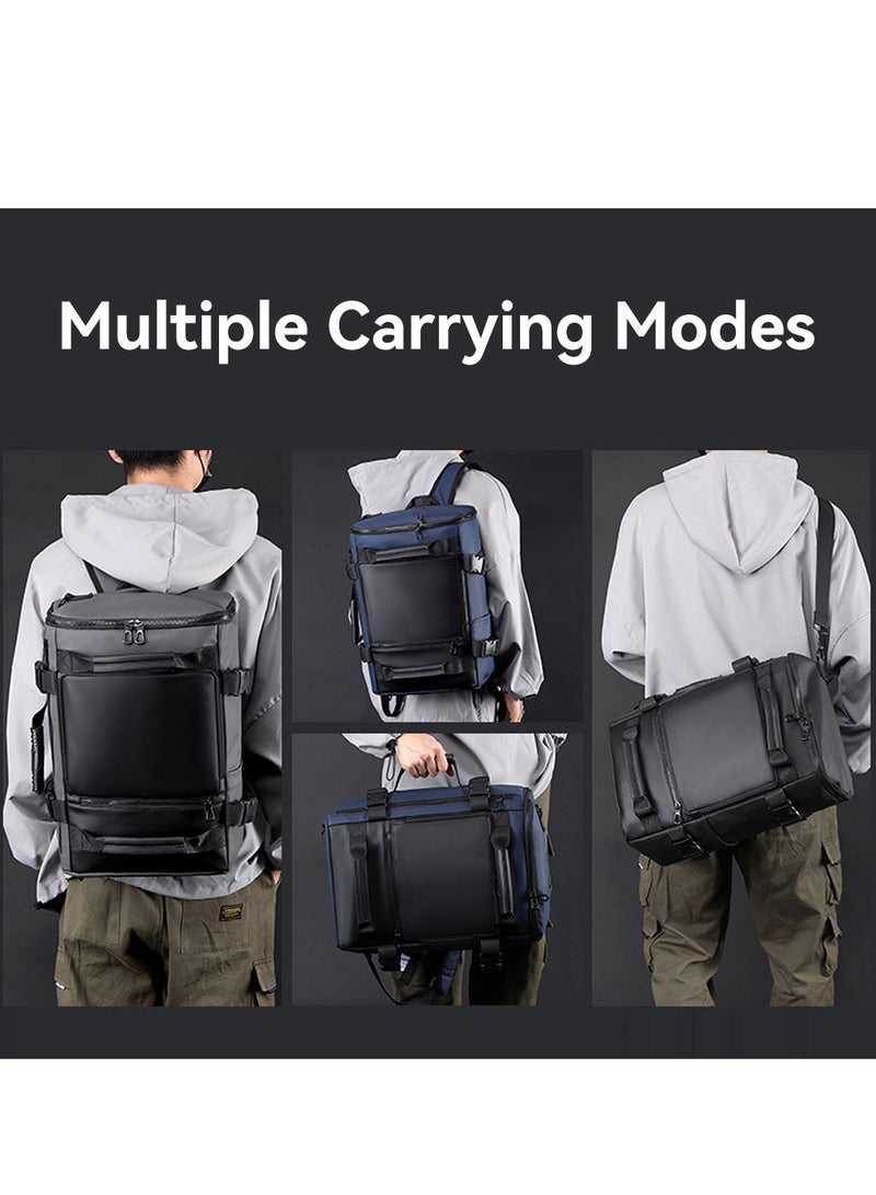 موفانت حقيبة ظهر كبيرة السعة، حقيبة ظهر أنيقة للكمبيوتر المحمول مقاس 16 بوصة، حقيبة كتف متعددة الجيوب، حقيبة ظهر للسفر للأعمال، حقيبة يد، 44 × 31 × 18 سم، أسود - Image 2