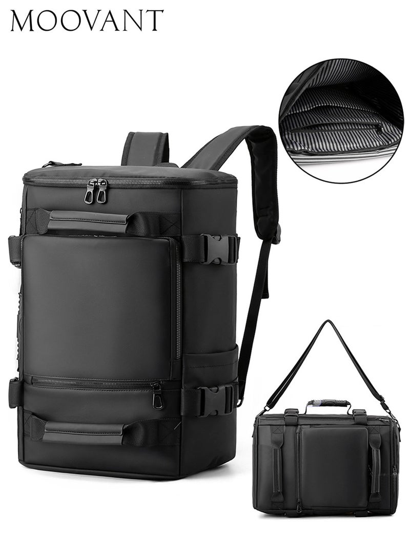 موفانت حقيبة ظهر كبيرة السعة، حقيبة ظهر أنيقة للكمبيوتر المحمول مقاس 16 بوصة، حقيبة كتف متعددة الجيوب، حقيبة ظهر للسفر للأعمال، حقيبة يد، 44 × 31 × 18 سم، أسود - Image 3
