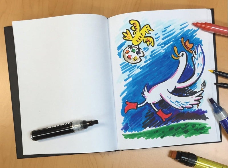 Crescent RendR No Show Thru Hard Bound Sketch Book 5.5""X8.5""-48 Sheets - Image 3