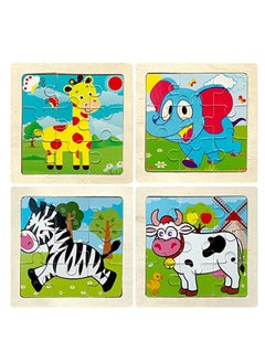 Peachjoy Wooden Toddlers Puzzles Kids Toys Gifts, Toddler Wooden Puzzles for Kids Ages 1-5, 4 Pack Animal Jigsaw Puzzles Set Preschool Learning Toys Boys Girls Gifts  - Image 2