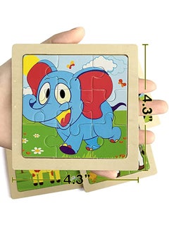 Peachjoy Wooden Toddlers Puzzles Kids Toys Gifts, Toddler Wooden Puzzles for Kids Ages 1-5, 4 Pack Animal Jigsaw Puzzles Set Preschool Learning Toys Boys Girls Gifts  - Image 5