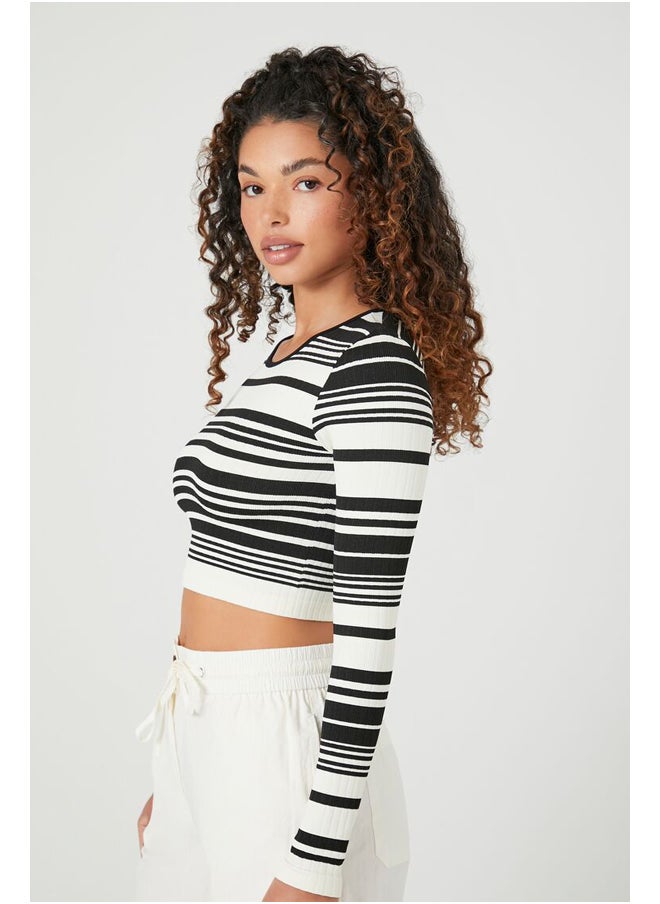 FOREVER 21 Seamless Striped Crop Top  - Image 3