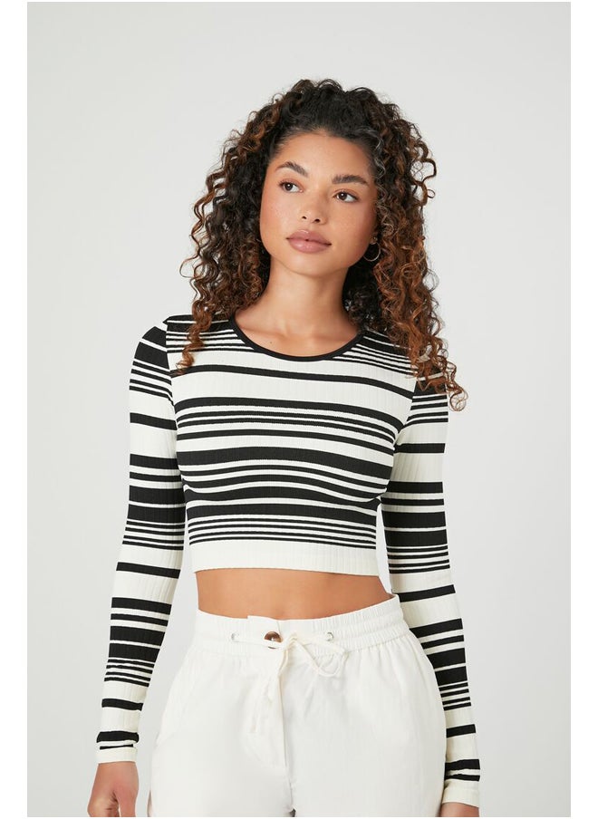 FOREVER 21 Seamless Striped Crop Top  - Image 2
