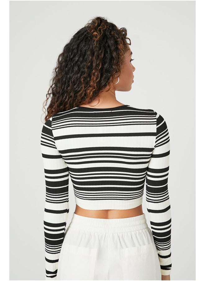 FOREVER 21 Seamless Striped Crop Top  - Image 4