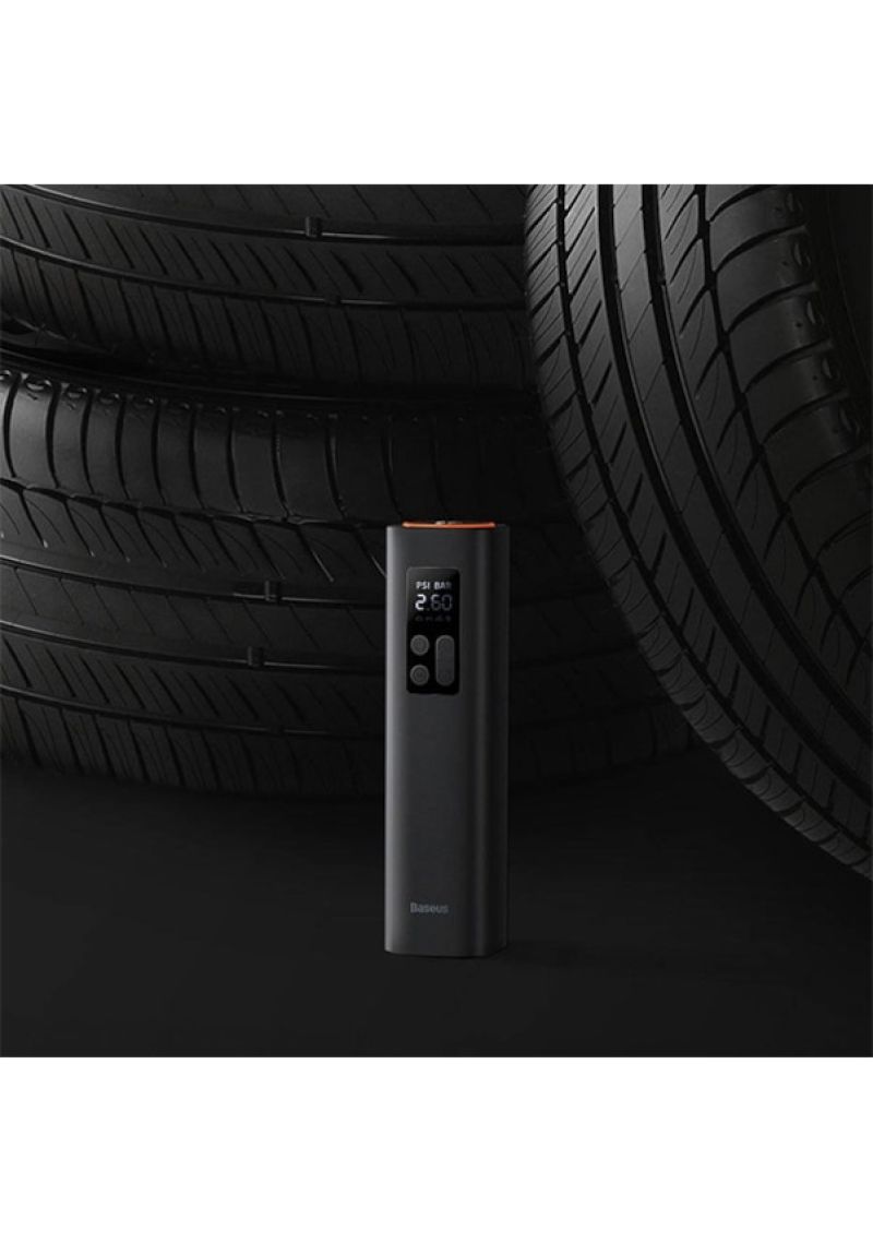 بيسوس مضخة هواء فائقة الصغر بشاشة رقمية - مضخة سيارة مدمجة متعددة الوظائف للطوارئ محمولة مع ضوء طوارئ لإطارات السيارة - Image 4