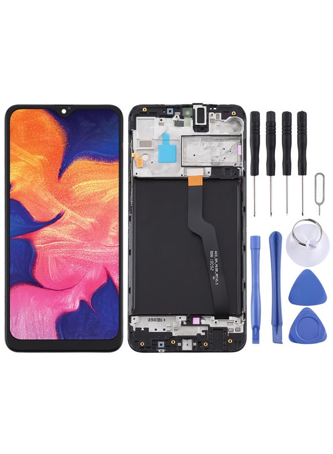 erorex Replacement OEM LCD Screen for Samsung Galaxy A10 / SM-A105F Single Card Version Digitizer Full Assembly with Frame Black - Image 1