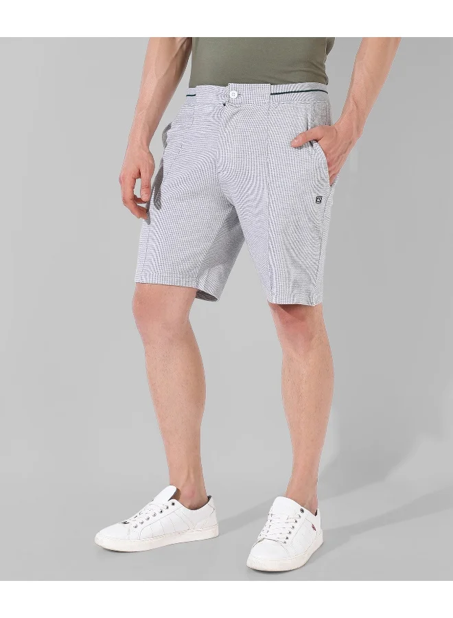 Campus Sutra Men's Solid Grey Regular Fit Casual Shorts