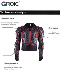 GROIC Motorcycle Protective Jacket,Full Body Armor, Spine Chest Protection Gear,Motocross Spine Chest Motocross Protective Shirt,Motocross Riding Protective Gear,ATV Dirt Bike Chest Spine Protector  - Image 5