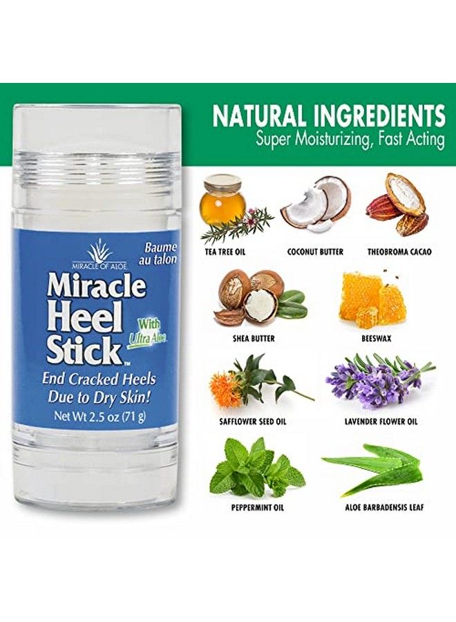 Miracle of Aloe Miracle Heel Stick With Pure Ultraaloe Aloe Vera Gel ; 25 Ounce Stick (1 Pack) - Image 4
