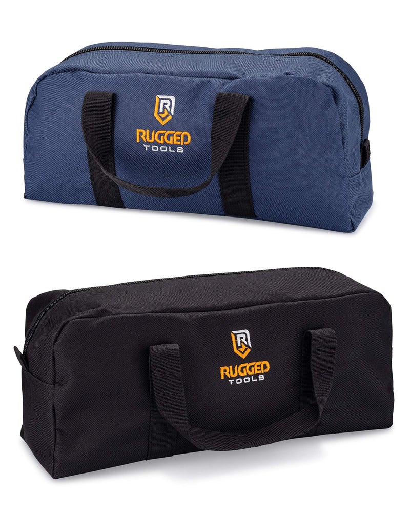 Rugged Tools Tool Bag Combo - Includes 1 Small & 1 Medium Toolbag - Organizer Tote Bags for Electrician, Plumbing, Gardening, HVAC & More - Image 1