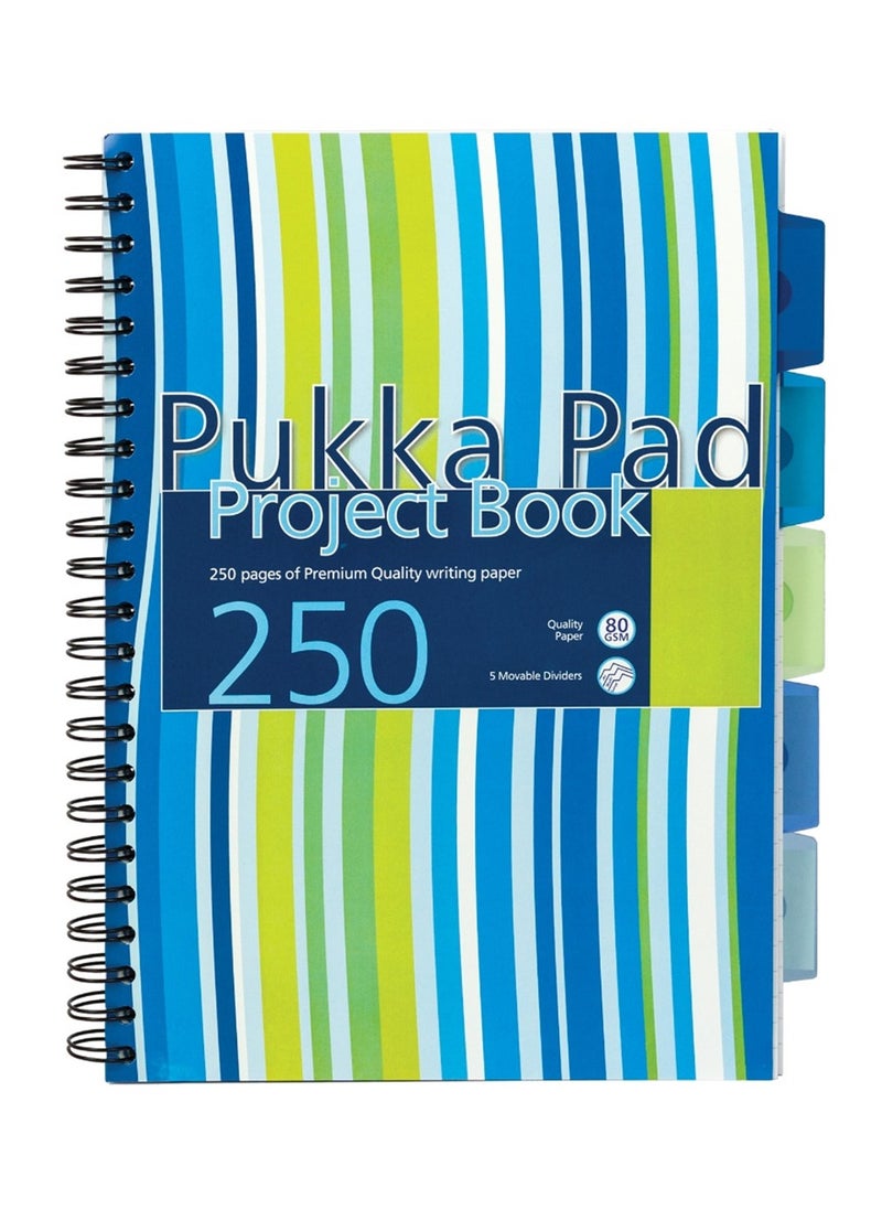 A4 Size Stripes Project Notebook 250 Sheets Assorted Colours - pzsku/Z3881C630BEBBEAE7A00FZ/45/_/1734248351/0b54624d-d4f5-4c8d-9d46-268839d1abb0