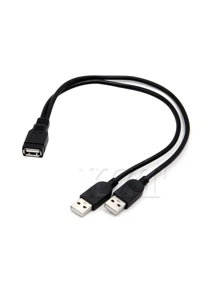 Black Dual USB 3 0 Male Female Extension Cable 1 2 Power Splitter Copper Outlet - Image 3