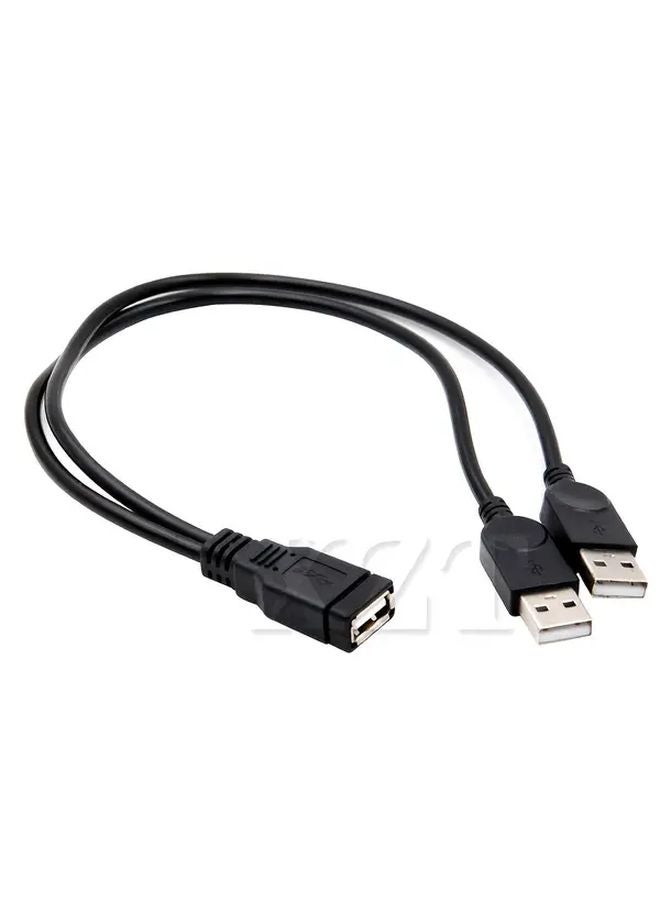 Black Dual USB 3 0 Male Female Extension Cable 1 2 Power Splitter Copper Outlet - Image 4