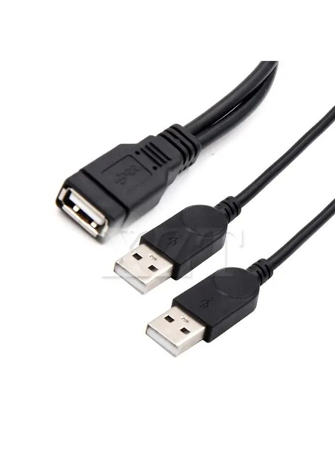 Black Dual USB 3 0 Male Female Extension Cable 1 2 Power Splitter Copper Outlet - Image 5