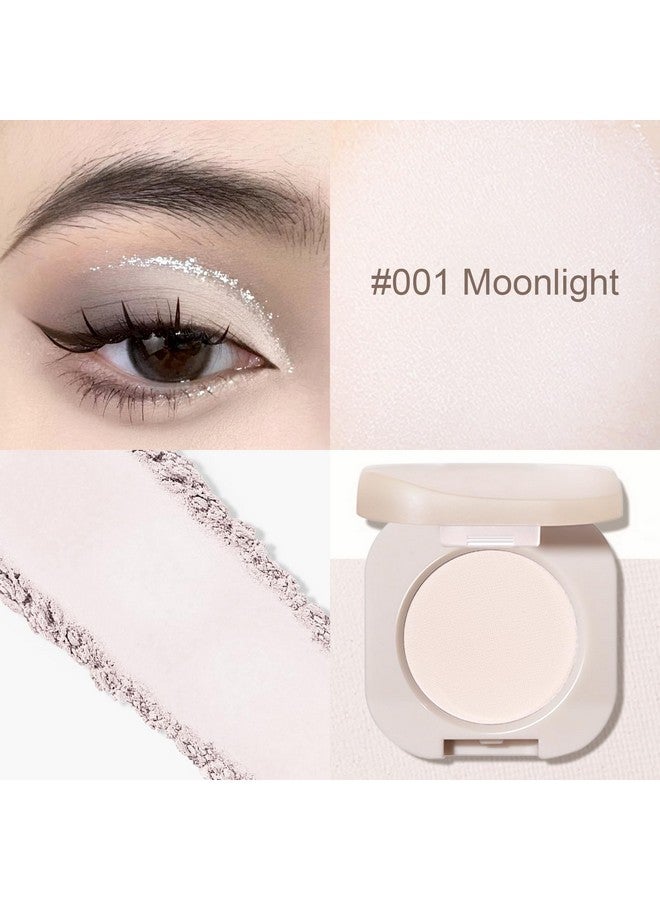 Jutqut Single Matte Eyeshadow, Off White Eye Shadow, Ultra-fine Lightweight Powder, Brightenning Primer Base Eyeshadow, High Pigment, Long Lasting, Multiuse Blendable Korean Eyes Makeup, Moonlight - Image 2