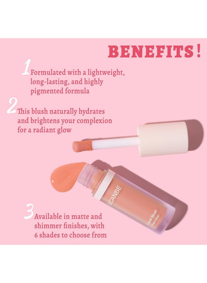 Ucanbe - UCANBE Liquid Matte Blush Makeup for Cheeks, Highly Pigmented, Long Lasting, Anti-scratch, Natural-Looking, Daily Use Makeup Blush Suitable for Women Girls(06 Lavender) - Image 1