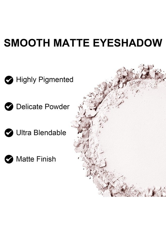 Jutqut Single Matte Eyeshadow, Off White Eye Shadow, Ultra-fine Lightweight Powder, Brightenning Primer Base Eyeshadow, High Pigment, Long Lasting, Multiuse Blendable Korean Eyes Makeup, Moonlight - Image 5