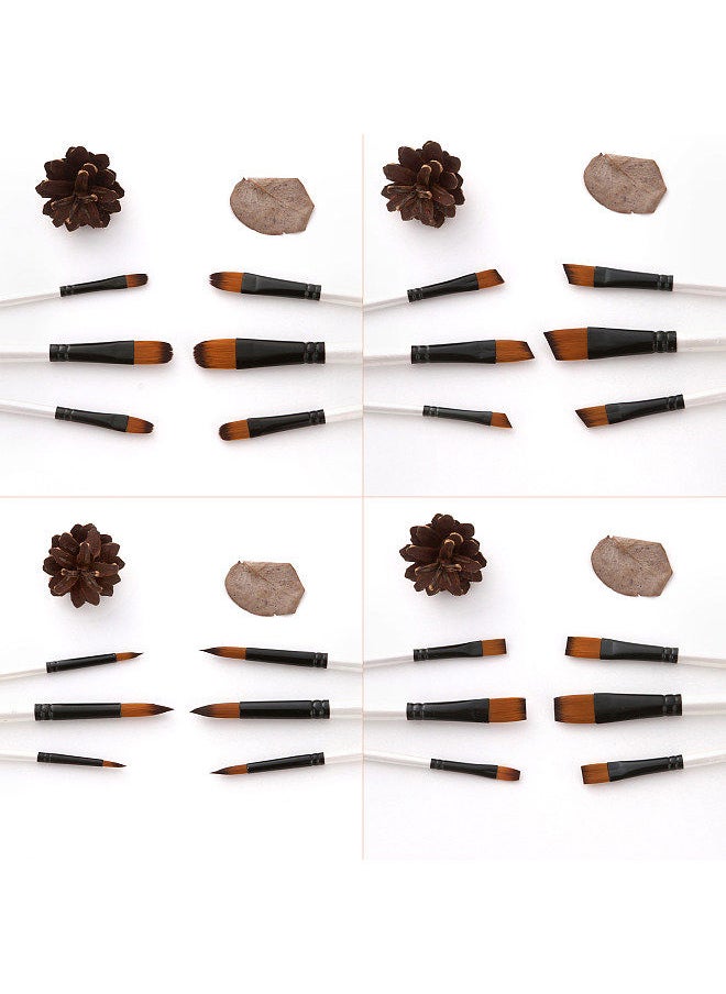 Generic 24pcs Draw Paint Brushes Set Kit Artist Paintbrush Round Brushes with Nylon Hair for Artist Acrylic Aquarelle Watercolor Gouache Face Painting for Great Art Drawing Supplies for Painter Students  - Image 5