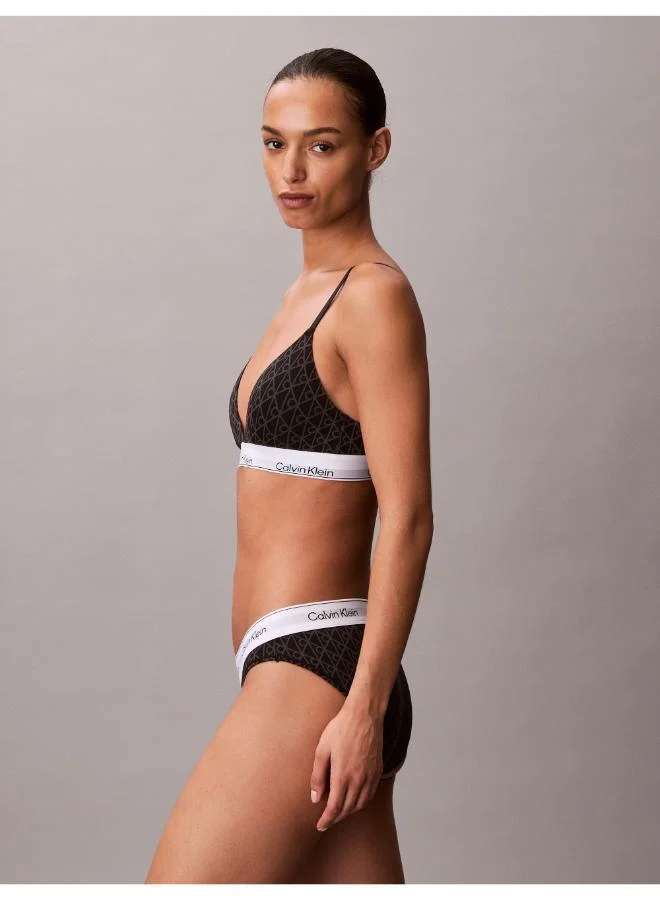 CALVIN KLEIN  logo Lined Triangle Demi Bra for Women | Best Price UAE