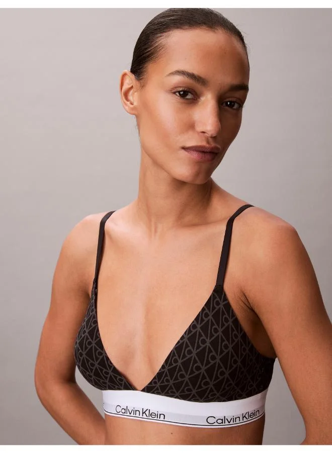 CALVIN KLEIN  logo Lined Triangle Demi Bra for Women | Best Price UAE