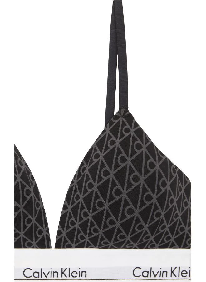 CALVIN KLEIN  logo Lined Triangle Demi Bra for Women | Best Price UAE