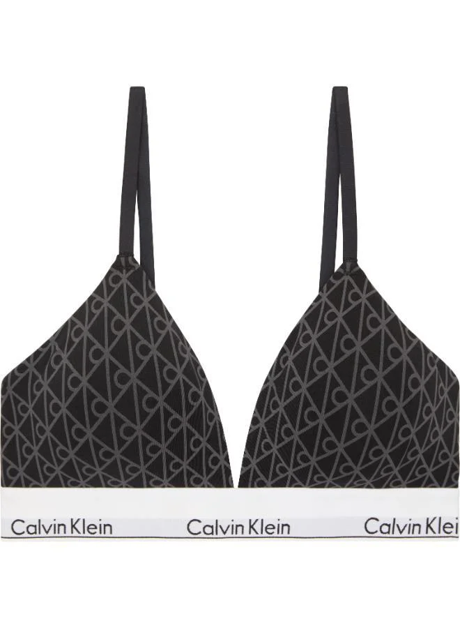 CALVIN KLEIN  logo Lined Triangle Demi Bra for Women | Best Price UAE