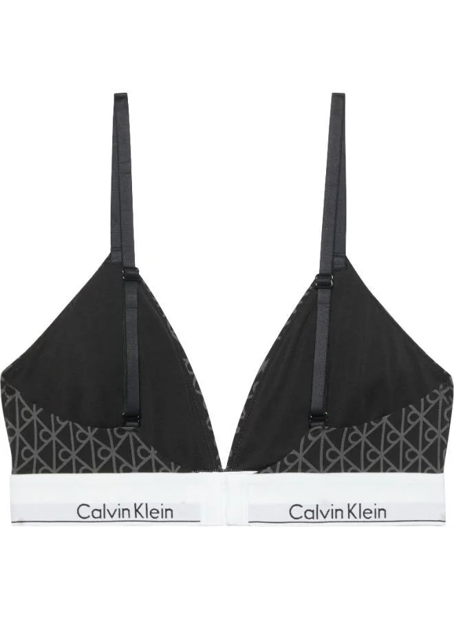 CALVIN KLEIN  logo Lined Triangle Demi Bra for Women | Best Price UAE