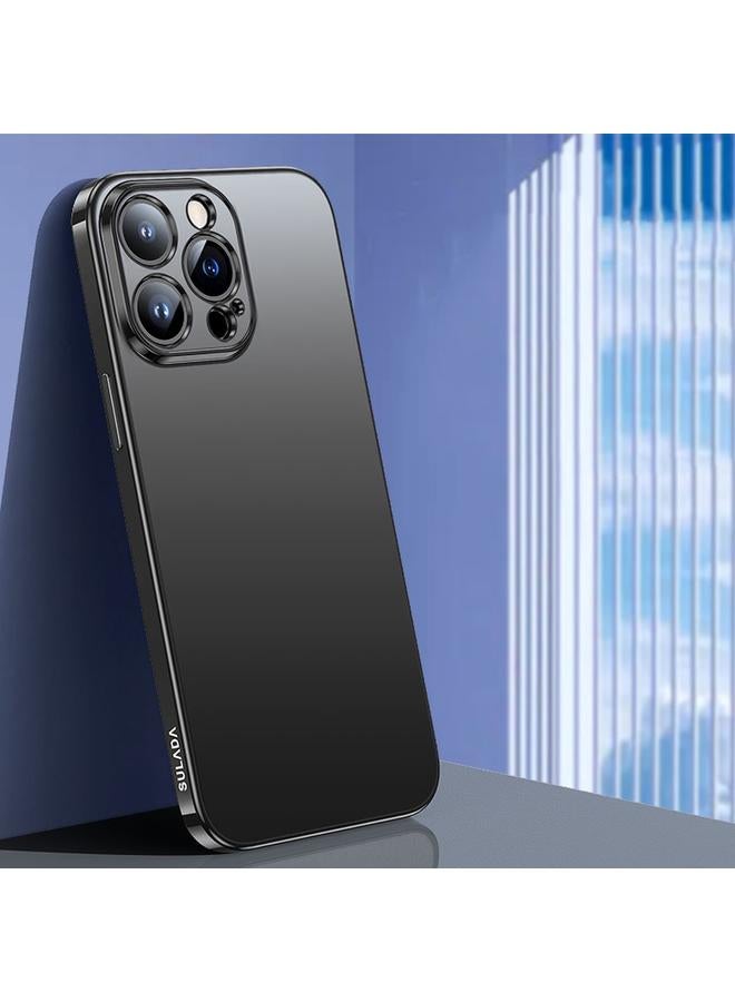 Case For iPhone 15 Pro Max Electroplating Frosted TPU Phone Case