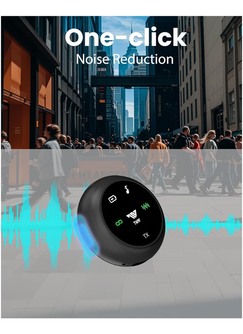 Wireless Lavalier Microphone for iPhone/Android, K31 PRO Mini Mic with Noise Cancellation, 40H, 50M Range, 2in1 Clip&Magnetic Lapel Mic for Video Recording, Tiktok, Podcast, Streaming, Vlogging-Black