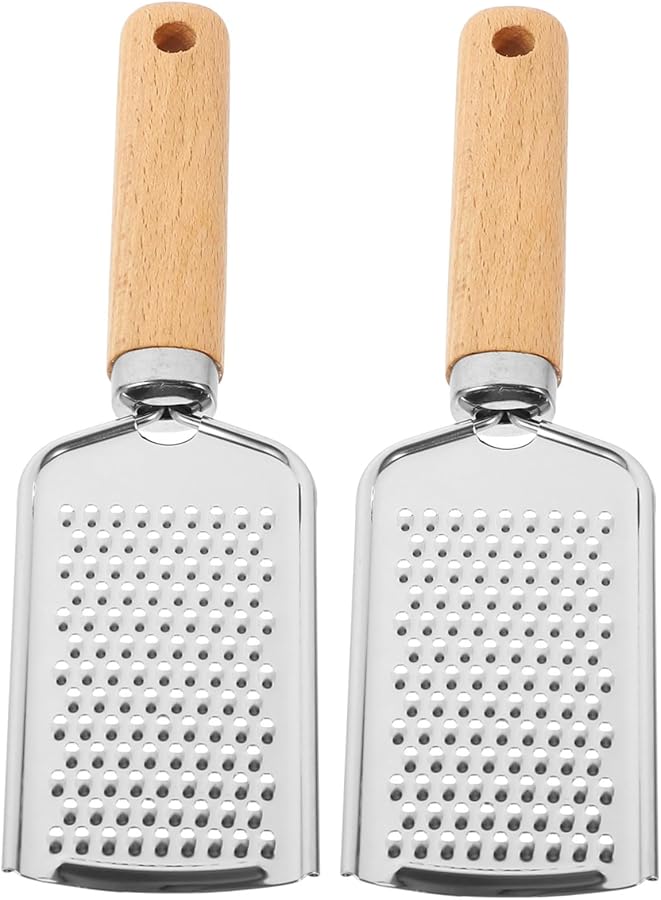 Stainless Steel Cheese Grater 2Pcs Set Vegetable Kitchen Gadget Wear Resistant - Image 1