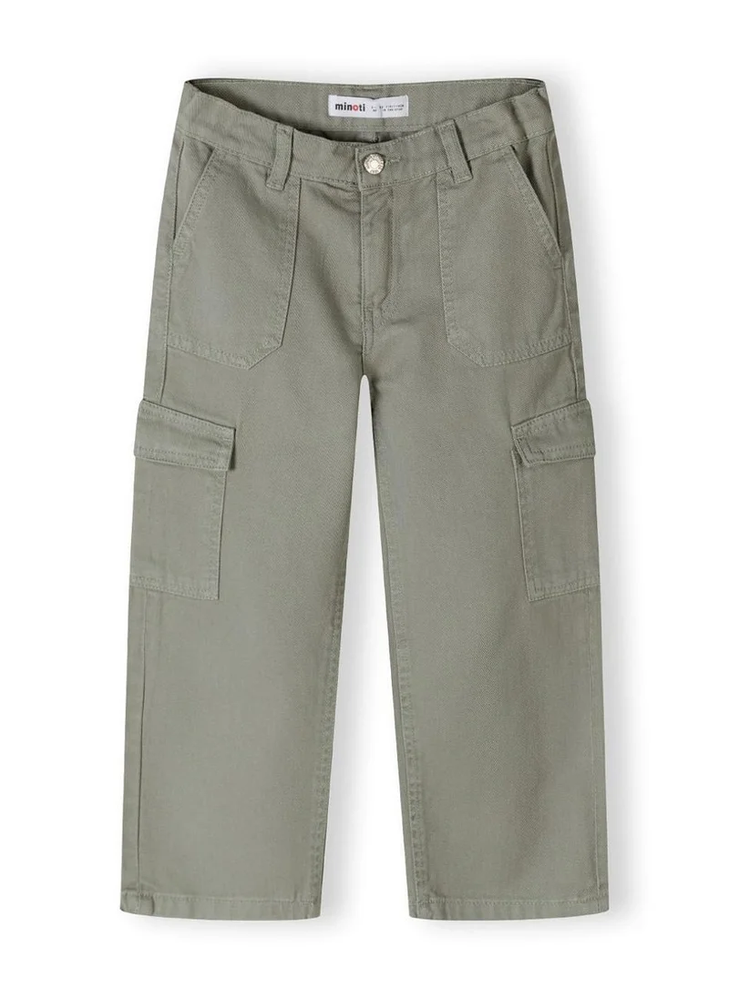 MINOTI Kids Girls Wide Leg Cargo Trousers