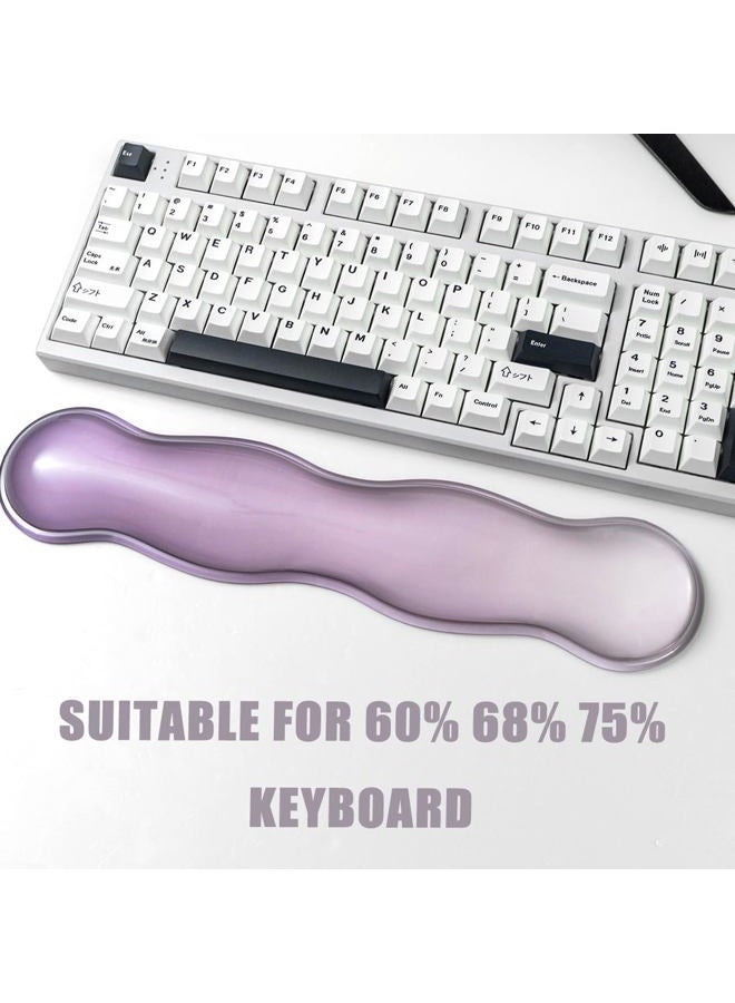 Sumgsn Ergonomic Gel Keyboard and Mouse Wrist Rest Set – Clear Wrist Rest for Computer Keyboard 60%/68%/75%, Comfort & Support for Typing and Gaming (Grey Purple) - Image 4