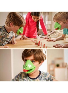 NIBEMINENT Parent-child educational game props frog mouth sticking out tongue mask  - Image 5