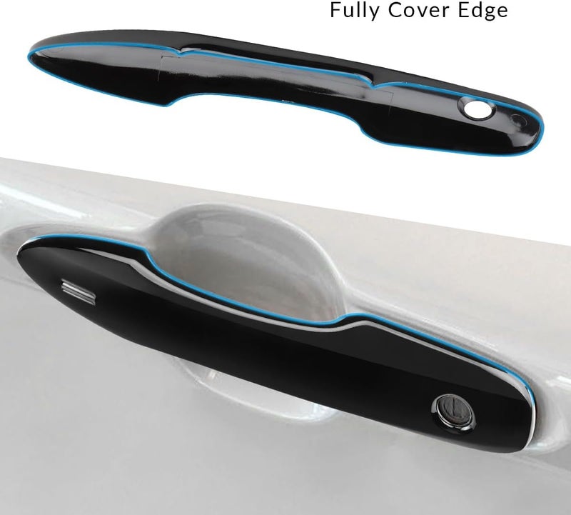 DLOVEG Full Coverage Door Handle Cover Compatible for 2018-2023 2024 2025 Toyota Camry Accessories for Toyota Corolla 2020-2024 Snap-on Black Handle Protector Fit for w/o Auto Lock Sensors - Image 3