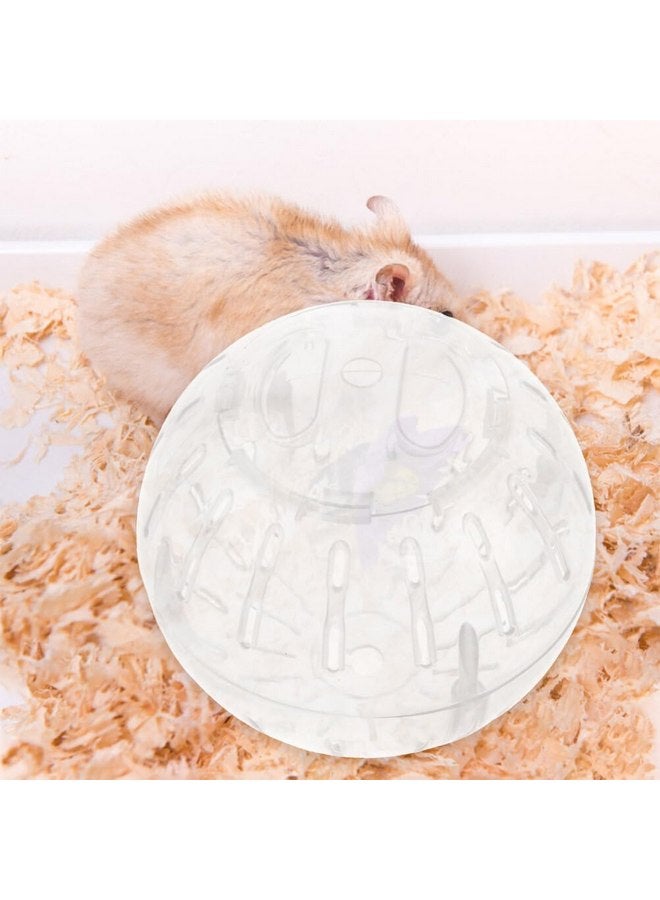 POPETPOP Hamster Exercise Ball, 4 Inch Hamster Running Ball Transparent Plastic Hamster Ball Wheel Guinea Pig Sports Ball for Dwarf Hamsters Small Pets Supply White - Image 5