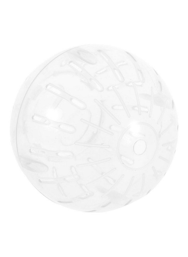 POPETPOP Hamster Exercise Ball, 4 Inch Hamster Running Ball Transparent Plastic Hamster Ball Wheel Guinea Pig Sports Ball for Dwarf Hamsters Small Pets Supply White - Image 1