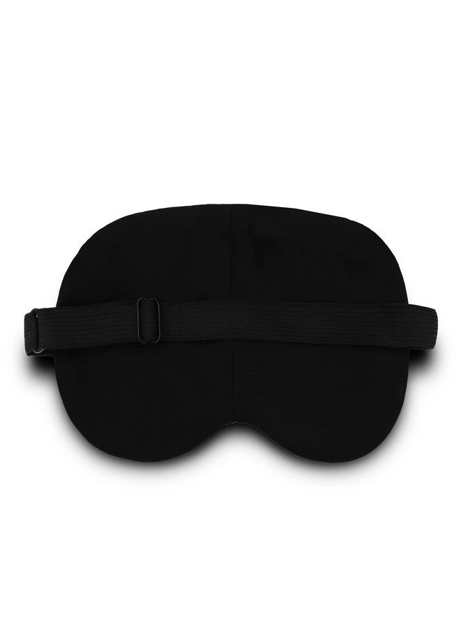 Jenna Unisex Printed Comfortable Sleeping Relief Eye Mask With Adjustable Strap & Blindfold With Gel (White) - Image 3
