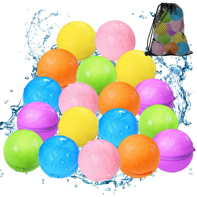 Tlitlimom 18Pcs Reusable Water Balloons Summer Toy Water Toy for Boys and Girls Pool Beach Toys for Kids ages 312 Outdoor Activities Water Toys Self Sealing Water Splash Ball for Fun - Image 2