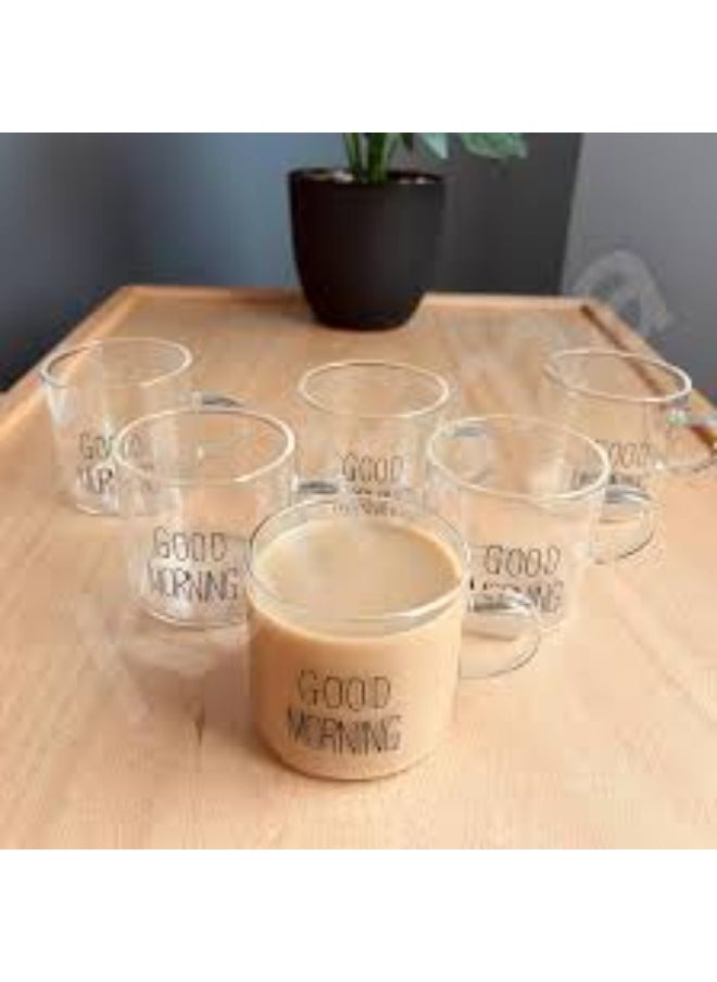 Generic 6-Piece Mini Glass Coffee Mug Set (60ml).  - Image 1