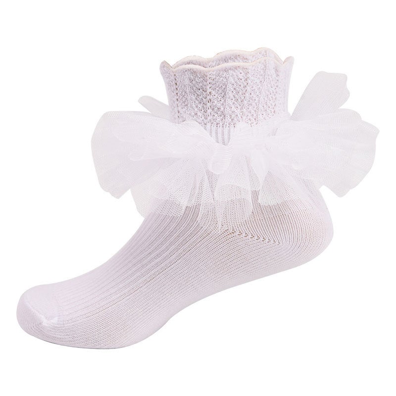 Children'S Socks Lace Princess Socks Comfortable Girls' Socks Thin Breathable Baby Cotton Socks - Image 1
