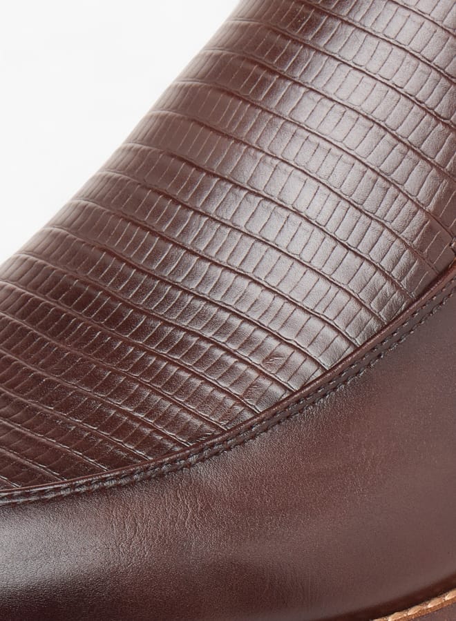 دوتشيني لوفرز رجالي بنقوش جلد - Image 4