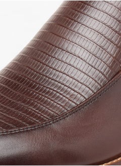 DUCHINI Men's Textured Slip-On Loafers  - Image 4