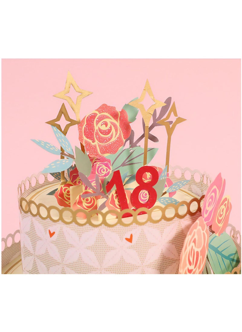 LKTOCAFT - Fancy Elegant Design 3D Pop-Up Card, Greeting Card for Birthday, Sturdy and Solid Cardstock Gift Card with Envelope and Thank You Card - Image 1
