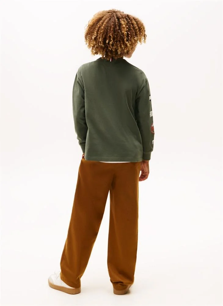 تومي هيلفيغر تيشيرت تومي برقبة دائرية للأطفال