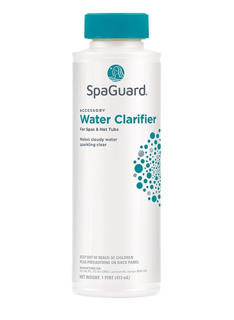 SpaGuard Spa water Clarifier, 1 Pint, Makes Cloudy Water Sparkling Clear, Eliminates Odor, Suitable for Spas and Hot Tubs